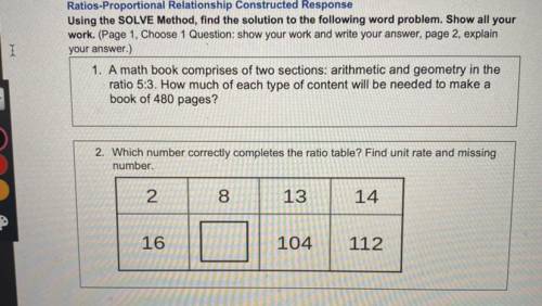 Ratios-Proportional Relationship Constructed Response

Using the SOLVE Method, find the solution t