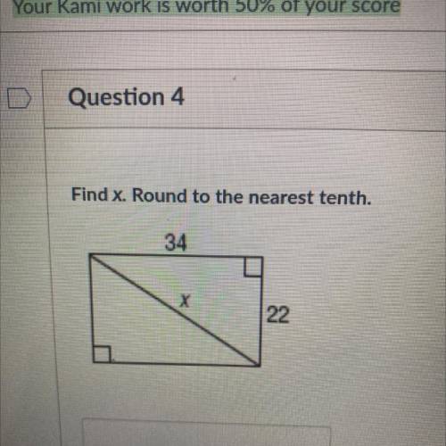 Find x. Round to the nearest tenth.