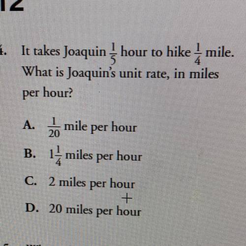 What is Joaquins unit rate, in miles per hour