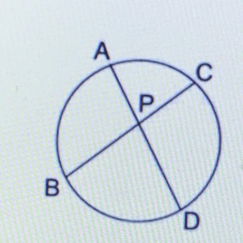 In Circle P, AP = 5, AD = 12, and PB = 7.

What is the measure of CB?
A) 12
B) 42
C) 7
D) 35