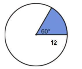 What is the AREA of the given sector? Leave your answer in the exact form.

144π sq. inches
12π sq