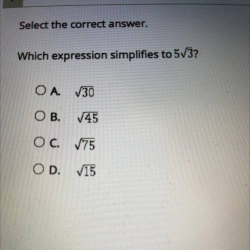 Which expression simplifies to 5v3?