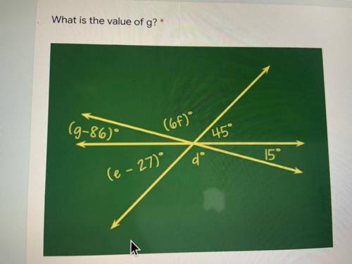 Find the value of g, f, e, and d