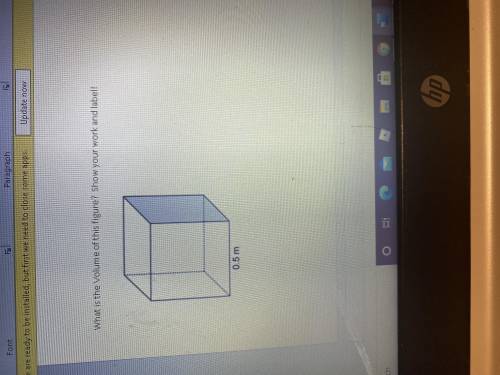 Please help it says: what is the volume of this figure? Show work and label!!