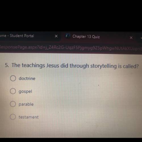 The teachings Jesus did through storytelling is called?
