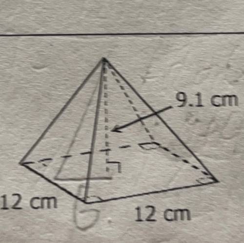 What is the surface area of this pyramid?