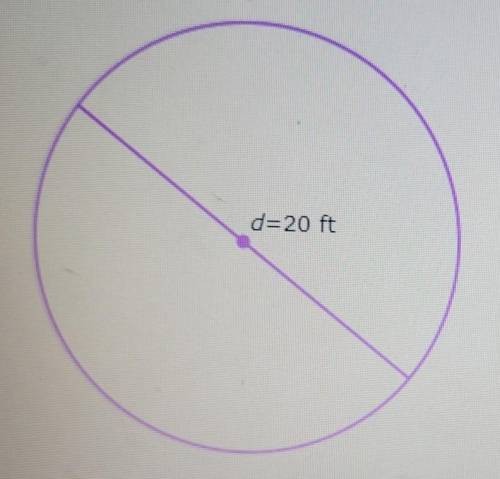 The diameter of a circle is 20 feet. What is the circumference?

Give the exact answer in simplest