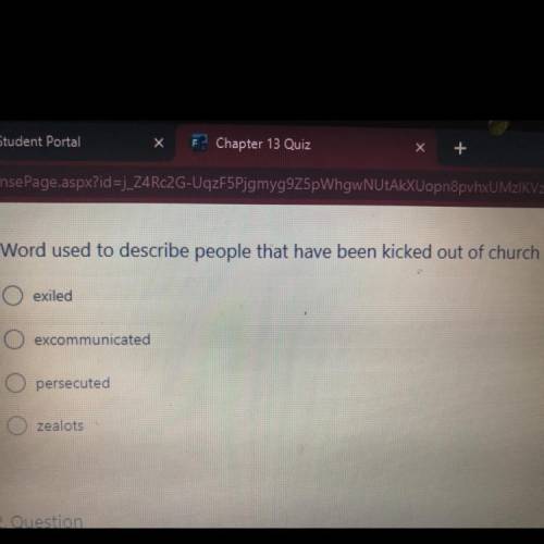 Word used to describe people that have been kicked out of church

exiled
excommunicated
persecuted