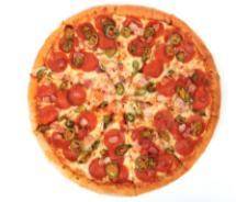 Help lol

Hilary is ordering a large circular pizza from her local pizza shop. She asks about the
