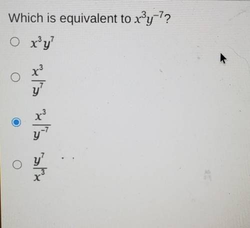 Which is equivalent to x³y‐⁷​
