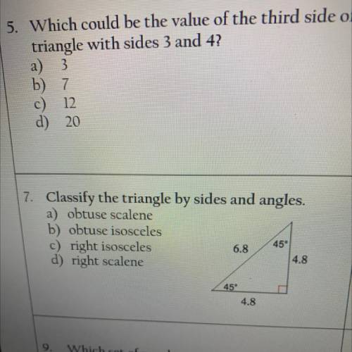 Classify the triangle by sides and angles.