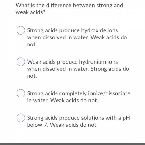 What is the difference between strong and weak acids
