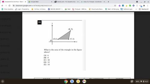 What is the area of the triangle?