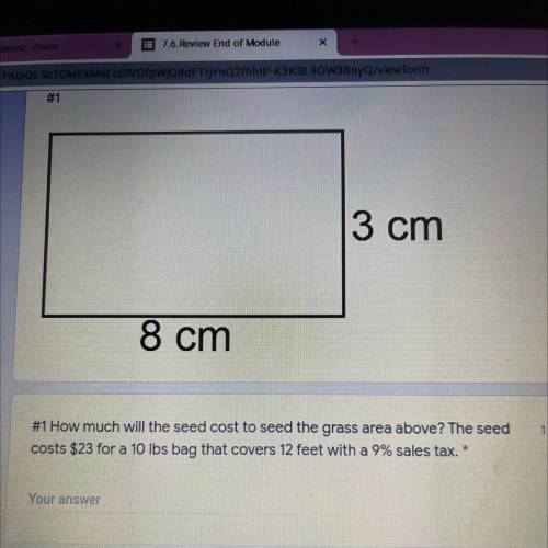 #1 How much will the seed cost to seed the grass area above? The seed

costs $23 for a 10 lbs bag