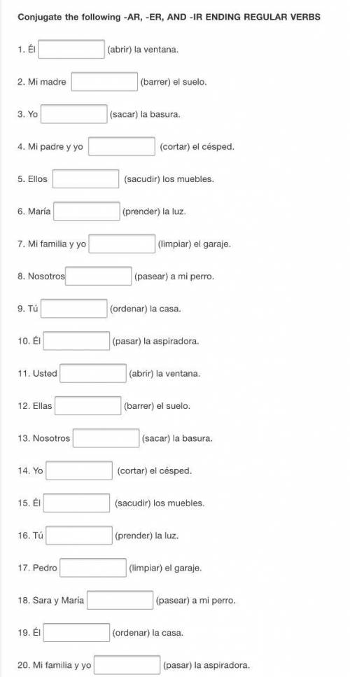 Please help spanish beginers grammer will mark brainliest and 15 points

Ples anser all 4