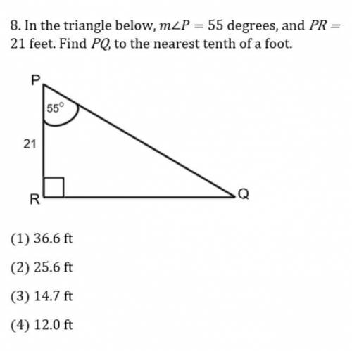 In the triangle below.