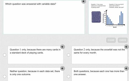 Which question was answered with variable data? 
Will give Brainliest