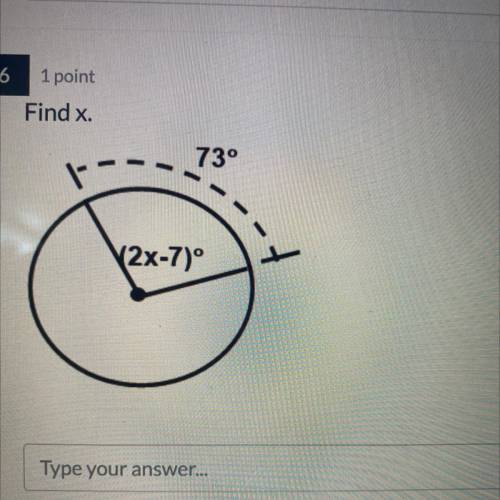 Find x.
d
73°
(2x-7)