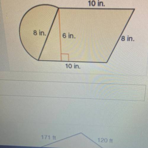 Find the area of the figure use 3.14 for pi