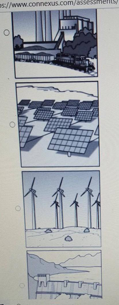 Which of the methods of generating electricity shown below does NOT use alternative energy resource