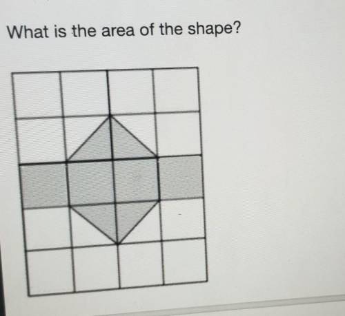 What is the area of the shape?​