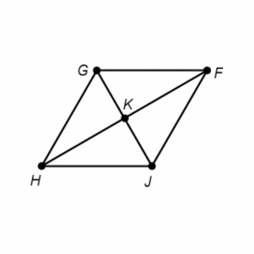 Quadrilateral HGFJ is a rhombus. GF=16cm and m< GHK=42°.

What is JF and m< KGH? Enter your