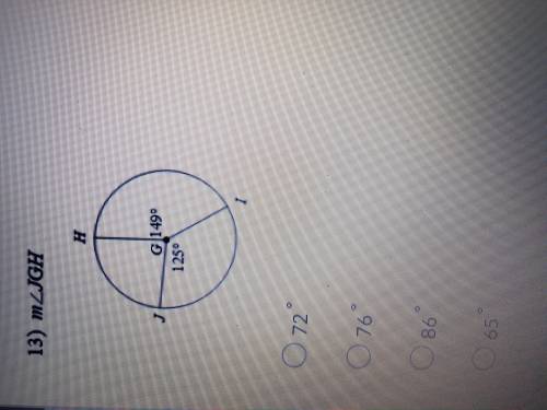 HELP ASAP  Find the diameter of the arc or central angle indicated. Assume that lines which app