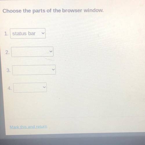 The first one choices are status bar,keyword list,web form,pliers.2nd choices are mail bar ,scissor
