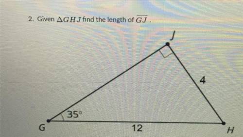 Can someone help me with this please (picture)
2. Given AGHJ find the length of GJ.