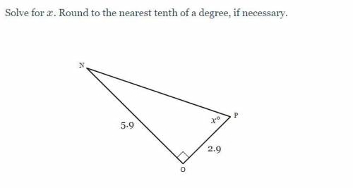 Solve for x. Round to the nearest tenth (if necessary)
