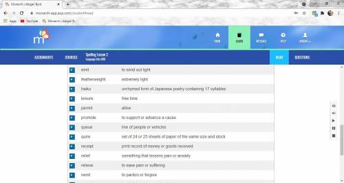 Type the word from your spelling list that is a verb meaningto ease one's pain.
spelling list: