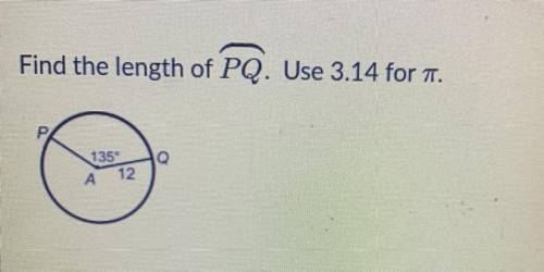 Find the length of PQ using 3.14. (i keep getting 9 but i don’t think that’s right?)
