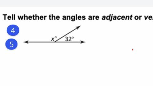 I need to find this angle please help i know it is adjacent but i need the angle.