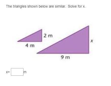 The triangles below are similar solve for x