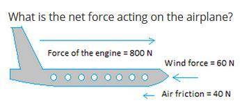 I WILL MARK YOU THE BRAINLIEST

What is the net force acting on the airplane? 
740 N right -->