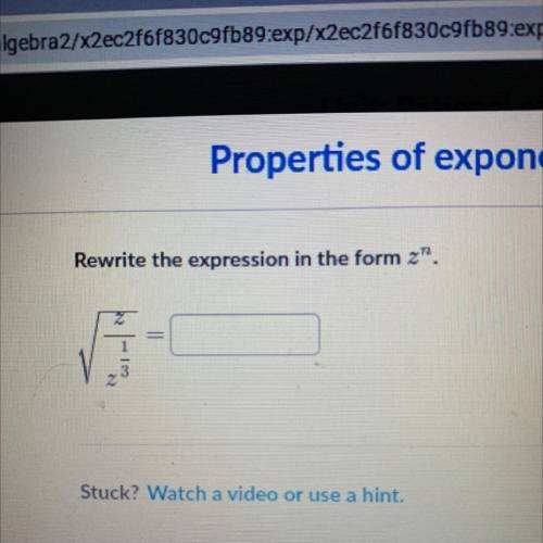 Rewrite the expression in the form zn.