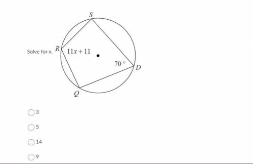 Plss help me :(
Solve for x. 
A.3
B. 5
C.14
D. 9