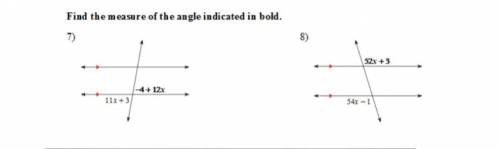 Fine the measure of the angle indicated in the bold