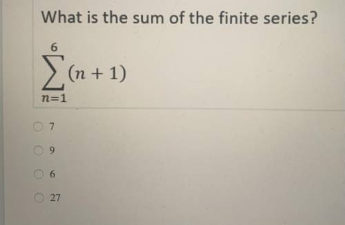 What is the sum of the finite series?