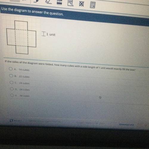 Use the diagram to answer the question.

I 1 unit
If the sides of the diagram were folded, how man