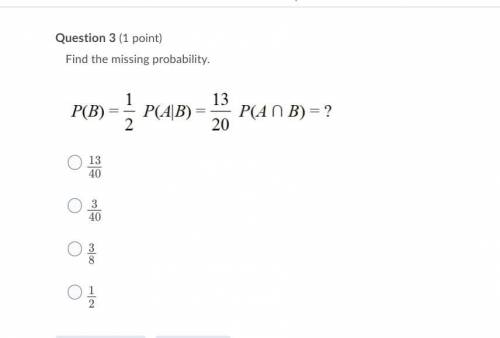 Find the missing probability