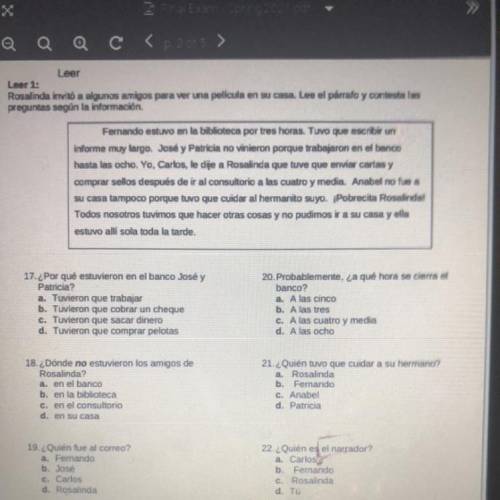 If you are really good at Spanish hw please help and if you need I can give u my username and pass