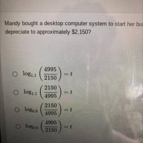 Mandy bought a desktop computer system to start her business from home for $4.995. It is expected t