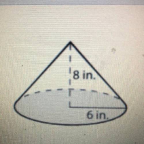 Find the amount of clay for the cone. Use 3.14 for pi Round your answer to the nearest tenth. Label