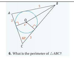 Help on this question please. What is the perimeter of ABC?