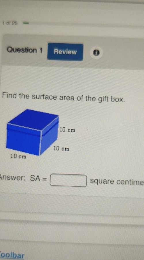 Find the surface area of the gift box.​