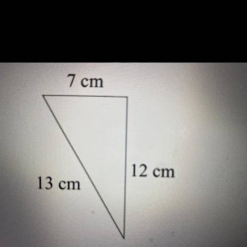 State if the triangle is acute, obtuse, or right.
A) Acute
C) Right
B) Obtuse
