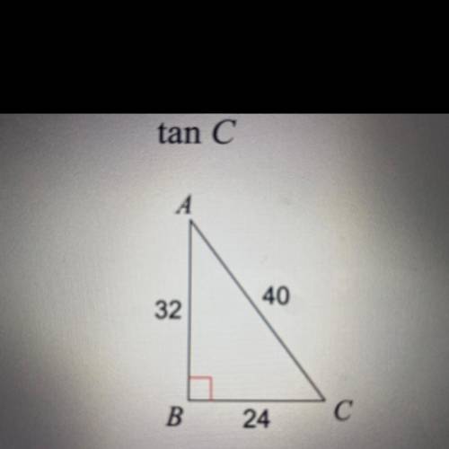 Find the value of the trigonometric ratio.
A) 4/5
B) 4/3
C) 5/3 
D) 3/5
