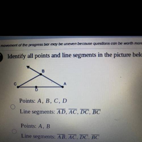 Identify all points and line segments in the picture below.