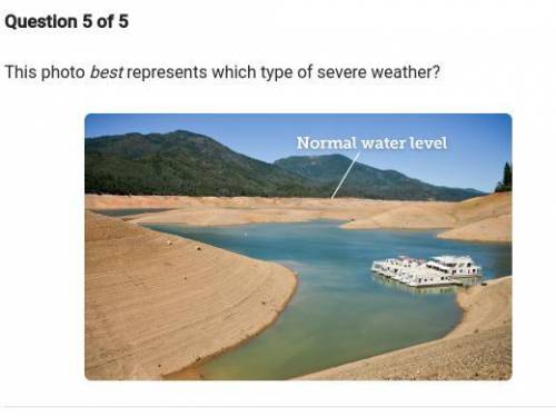 The photo best represent which type of sever weather